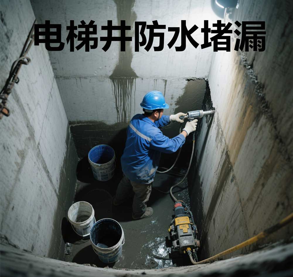 电梯井防水堵漏，天津专业电梯井漏水维修公司